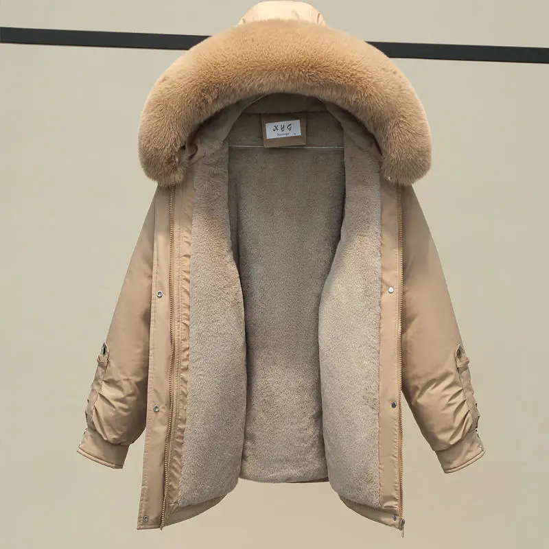 Piumino Invernale Con Collo Di Pelliccia Donna Cappotti Caldi Vestiti Piumino Donna Inverno Parka Giacche Donna Giacca Invernale Per Donna