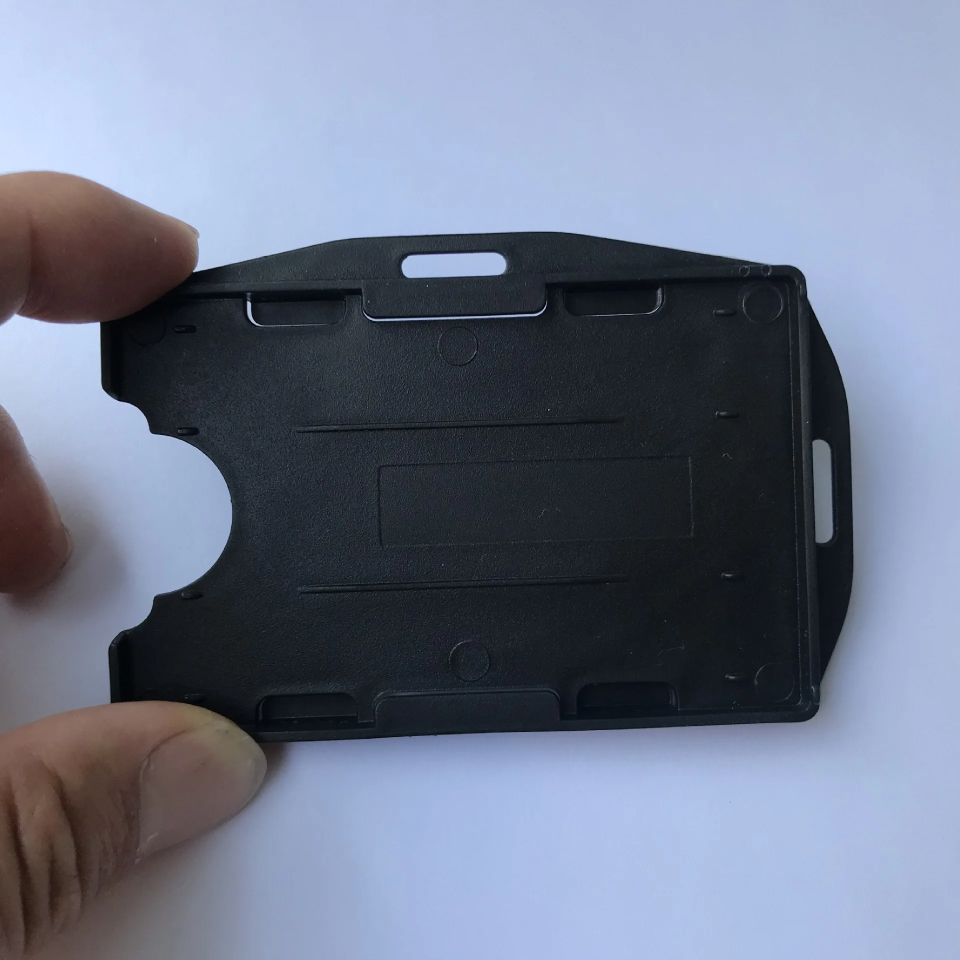 1Pc Hard Plastic Transparen Work ID Card Holder Plastic Easy Access Swipe Card Holders Two-sided Card Holder Card Cover Shell 4