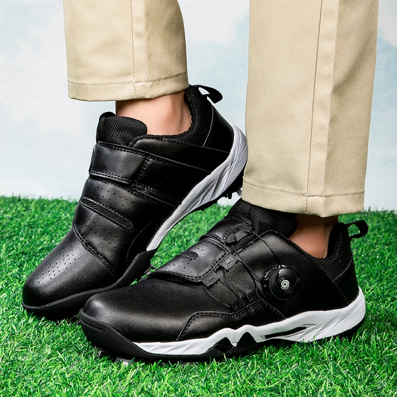 남성용 스파이크 골프 스니커즈, 골프 신발, 야외 워킹 스니커즈, 사이즈 36-46, 신제품
