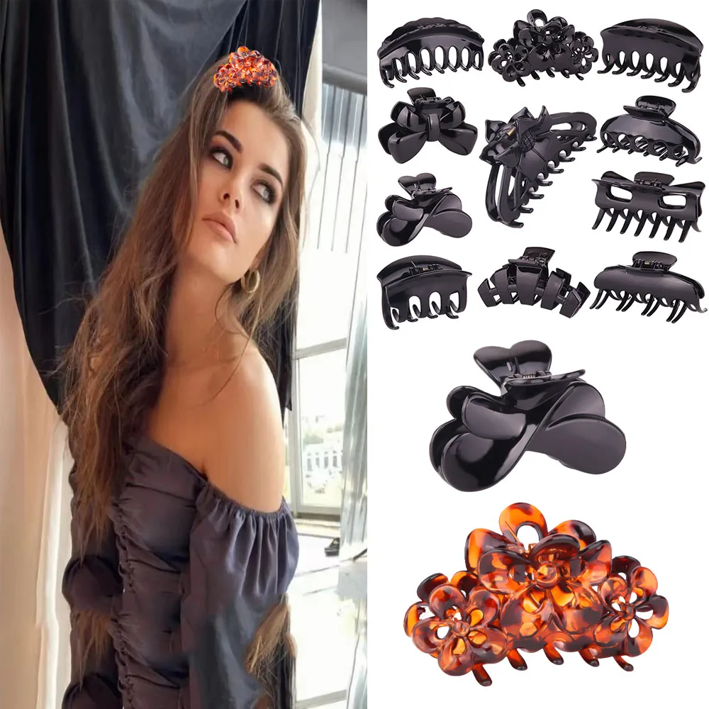 New Hair Claws Clip Fish Shape Banana Barrettes Black Brown turtle Hairpins Hair Accessories For Women Hair Clip Clamp,ACC151