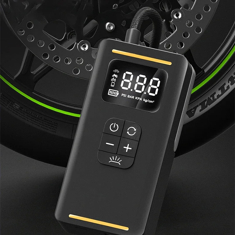 

120W Rechargeable Car Air Pump Portable Wireless Compressor Digital Cordless Car Tyre Inflator for Car Motorcycle Balls