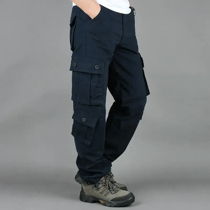 Pantalones multibolsillos ajustados con múltiples bolsillos, nuevos pantalones para hombre, pantalones cargo ajustados de calle de alta calidad para hombres, pantalones de estilo coreano, pantalones e
