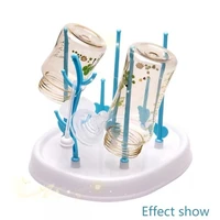 J15U Baby Bottle Drying Rack Newborn Feeding Bottle Cleaning Dryer Drainer Storage Nipple Shelf Pacifier Milk Feeding Cup Holder
