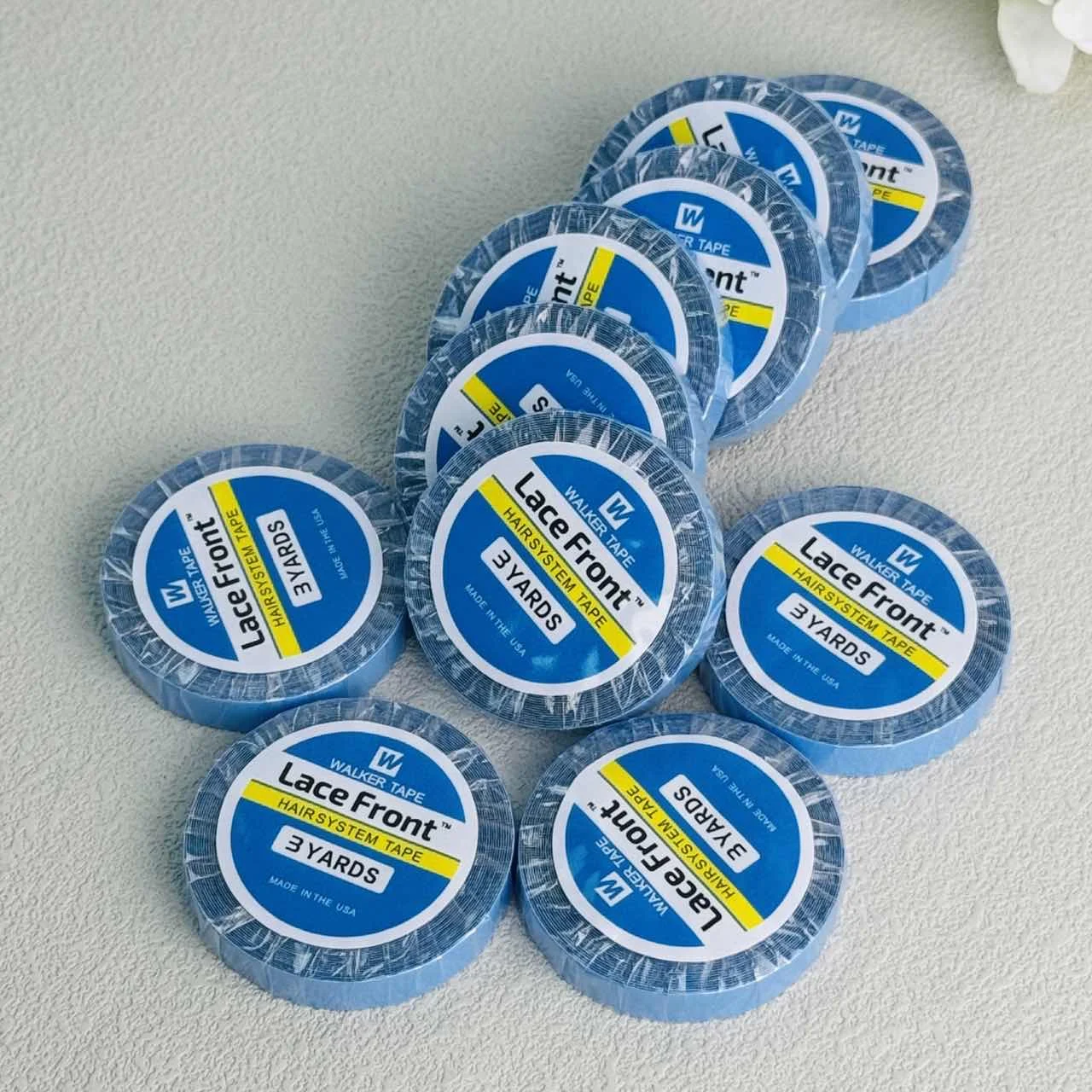 1/2/3 롤 0.8 CM*3 야드 슈퍼 헤어 블루 테이프 헤어 익스텐션/레이스 가발/부분 가발용 양면 접착 테이프