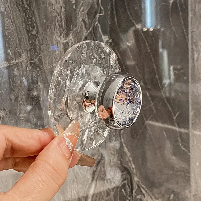 

Acrylic Bathroom Strong Hooks Household Metope No Punching Strong Adhesive Hook Kitchen Accessories Bedroom Clothes Hook 1PCS