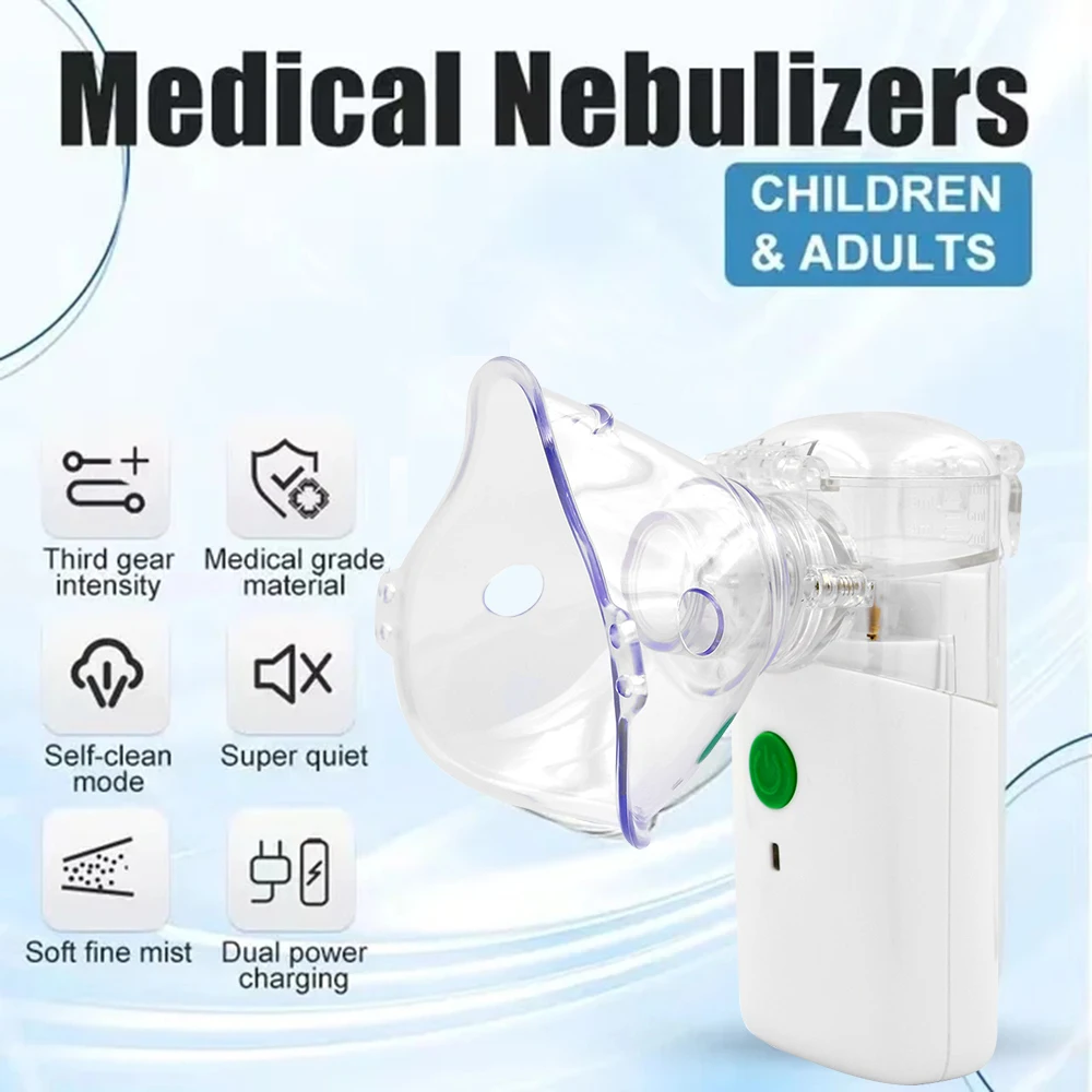 Portable Nebulizer Silent Home Nebulizador Kids Adult Inhaler Aerosol Atomizer Medical Equipment