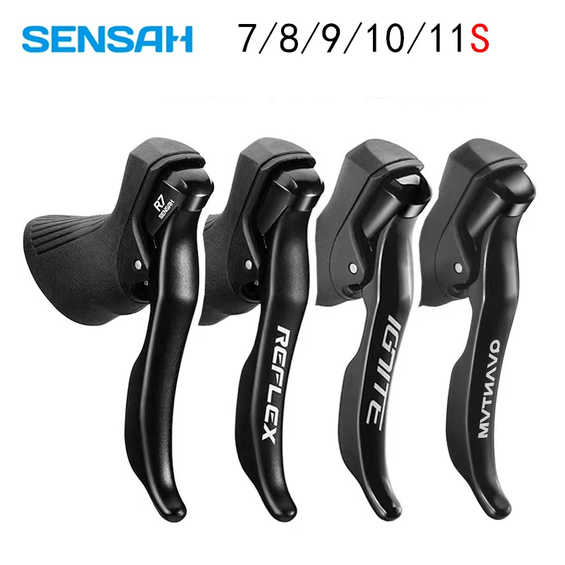 

SENSAH Road Bike Shifter 2x7 2x8 2x9 2x10 2x11 Speed Brake Lever Bike Rear Derailleur for Shimano Sora Tiagra Claris