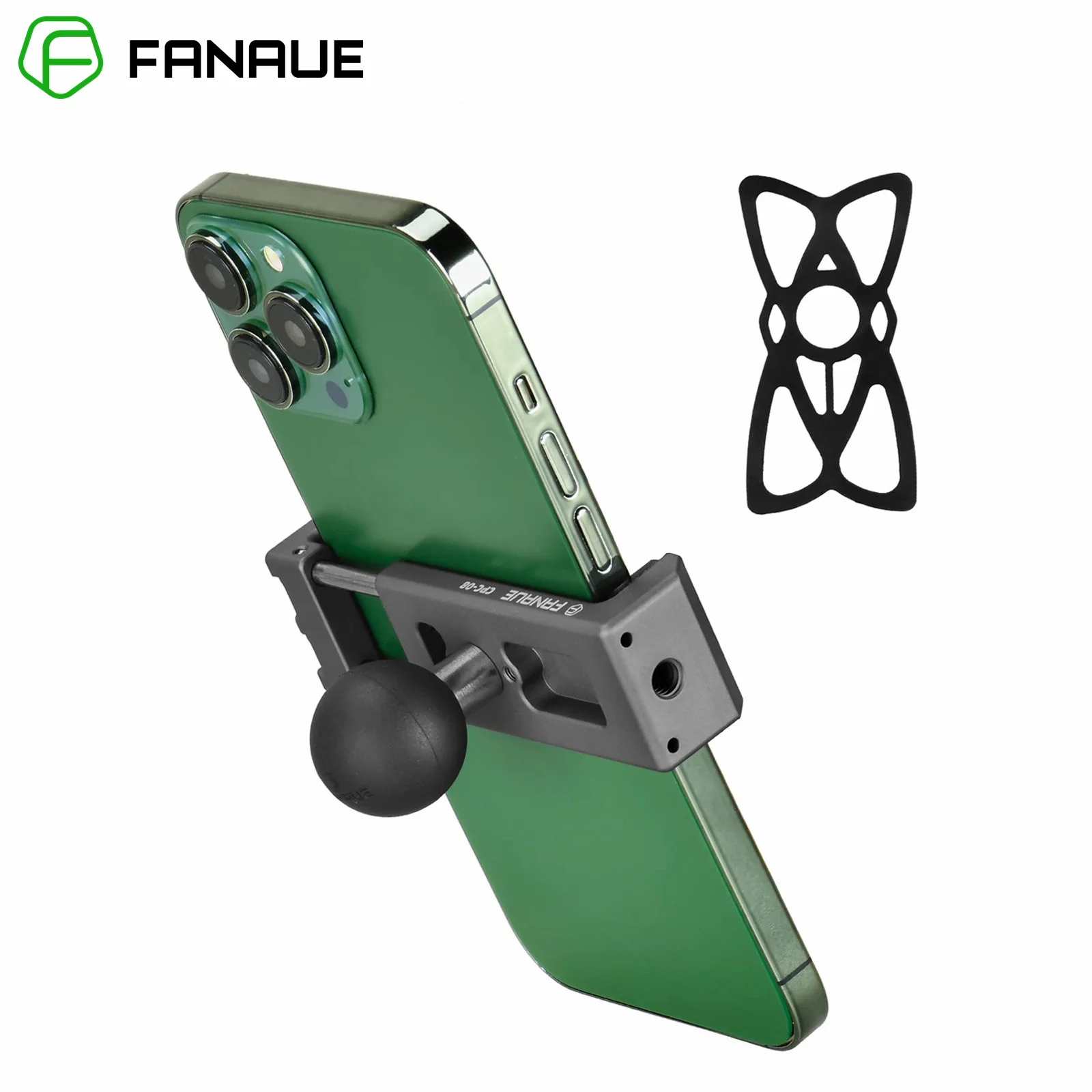 FANAUE Bike Bicycle Mobile Phone Holder 360 View Universal Aluminium alloy Motorcycle Phone Holder For RAM Mounts with 1