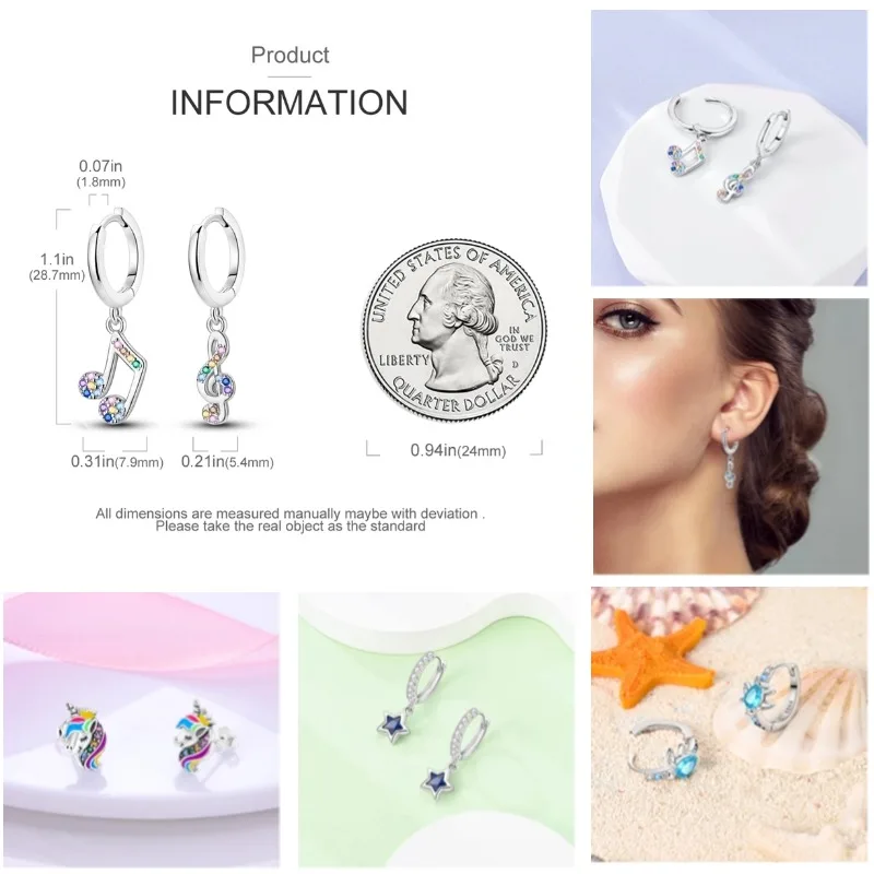 Silver Stud Earrings Womens Earrings PAMELA 925 Sterling Silver Butterfly Zircon Earrings Rose Flower Stud Heart Print Animal Earrings Fashion For Women Gift Jewelry