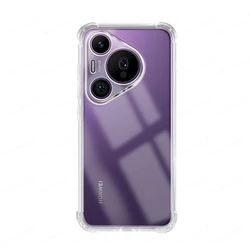 Ultra Airbags Buffer Full Protection Clear TPU Shockproof Back Case Cover for Pura 70 Pro Plus (Transparent)