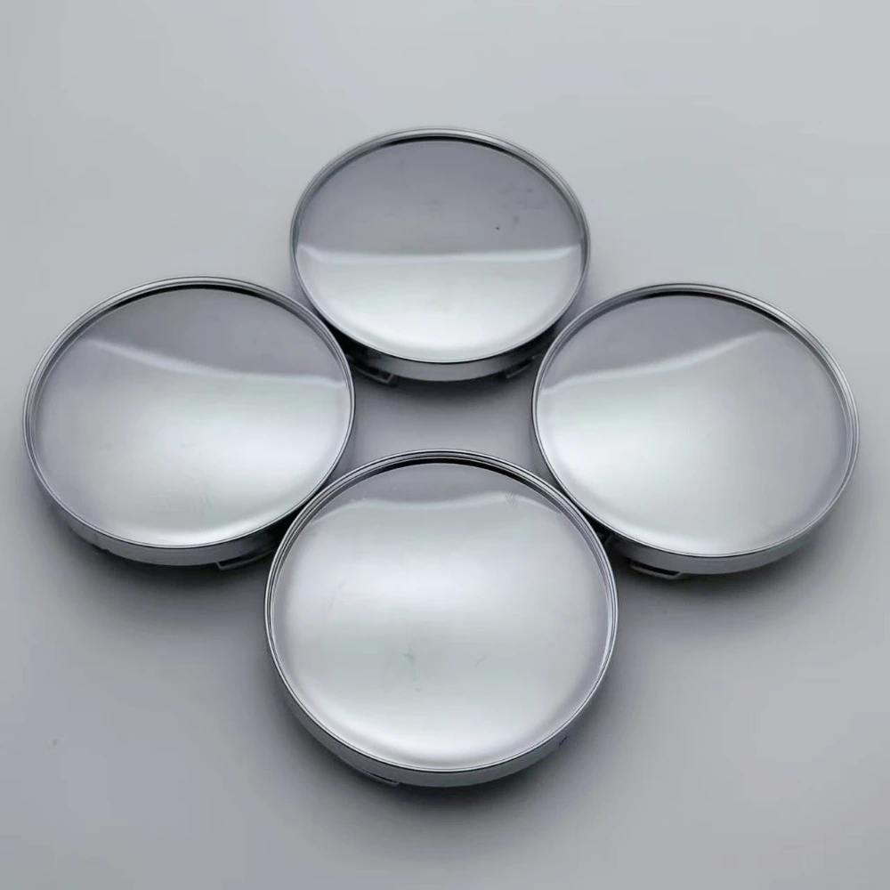 Set of 4 Premium Blank Wheel Center Caps - 58mm Od / 54mm Id Hubcaps for Car Styling Accessories