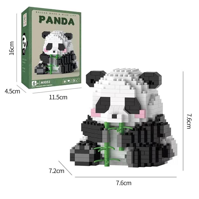 小物 PANDA Creative Chinese Giant Panda Building Blocks Flowers Cute