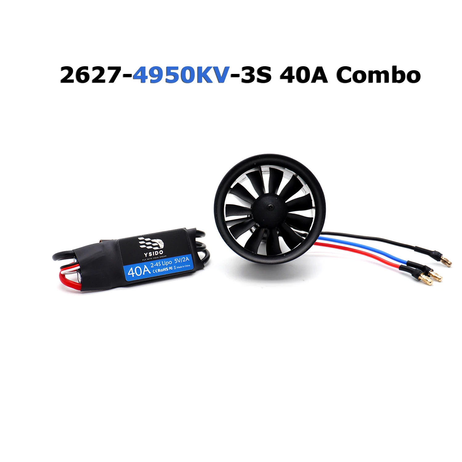 50/64/70mm RC EDF Motor Impeller 11-Blätter 3S-6S 40A 50A 80A ESC Bürstenloser Antrieb für RC JET Flugzeug EDF Flugzeugteile – Detail 25