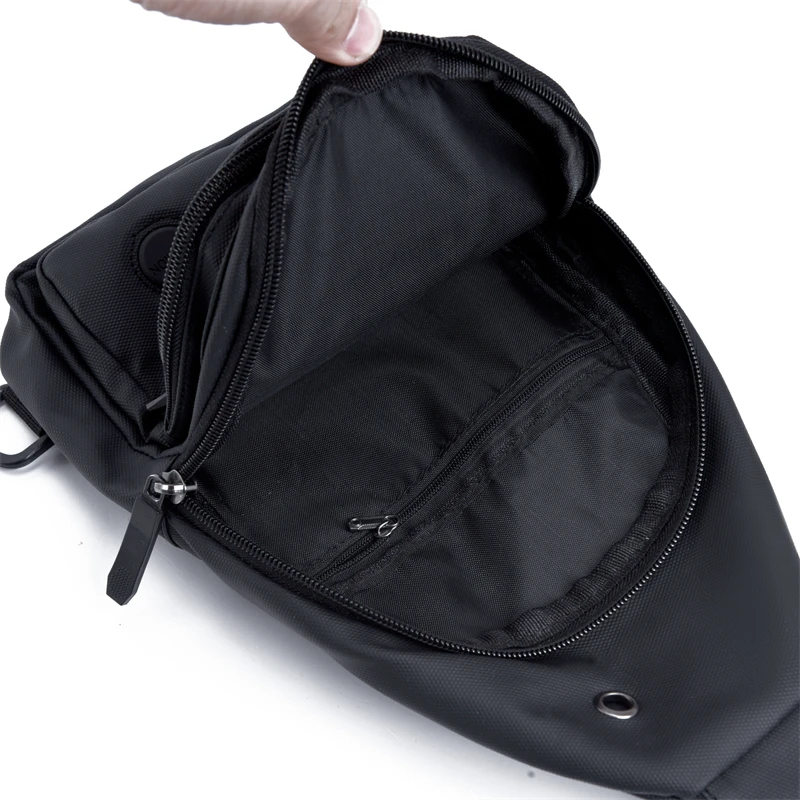 Men's sports chest bag 𞓜 multifunctional cross shoulder bag, suitable for fitness and outdoor travel, durable, with multiple zi