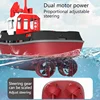 Remote Control Tugboat Electric Boat Water Toy 1/72 Charging Electric Simulation Remote Control Cargo Ship Boy Girl Model Toy 5