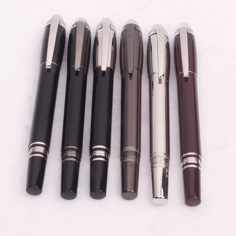 Nuovo Lusso Mb Resina Nera Blu Cristallo Stella Roller Penna A Sfera Penna A Sfera Ufficio Scrittura Penne Stilografiche Set Di Penne In Metallo