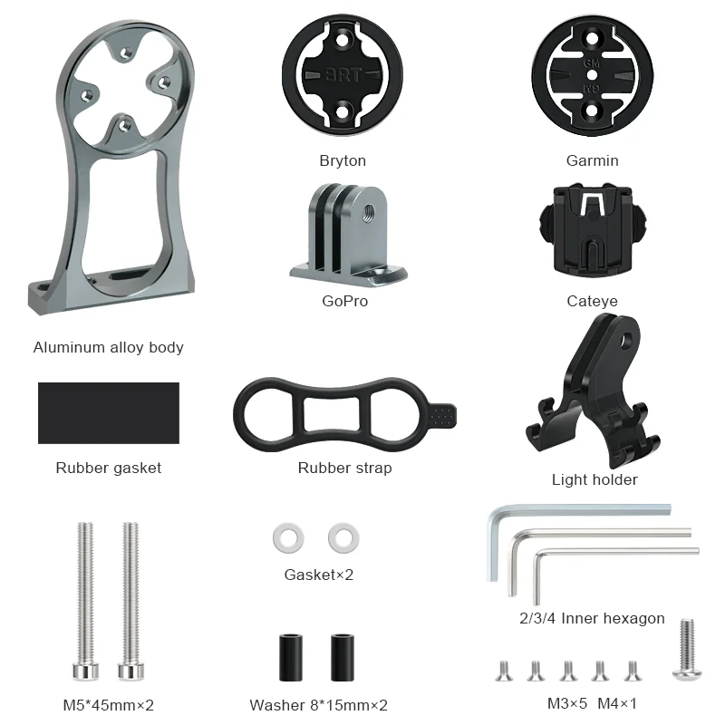 Bicycle Computer Holder & Camera Mount for Handlebar – Stopwatch & Speedometer Bracket