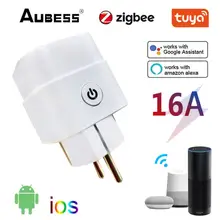

16A Zigbee Smart Plug Socket With Power Energy Monitor EU Multi Plug Tuya APP Control Works With Alexa Google Assistant Alice
