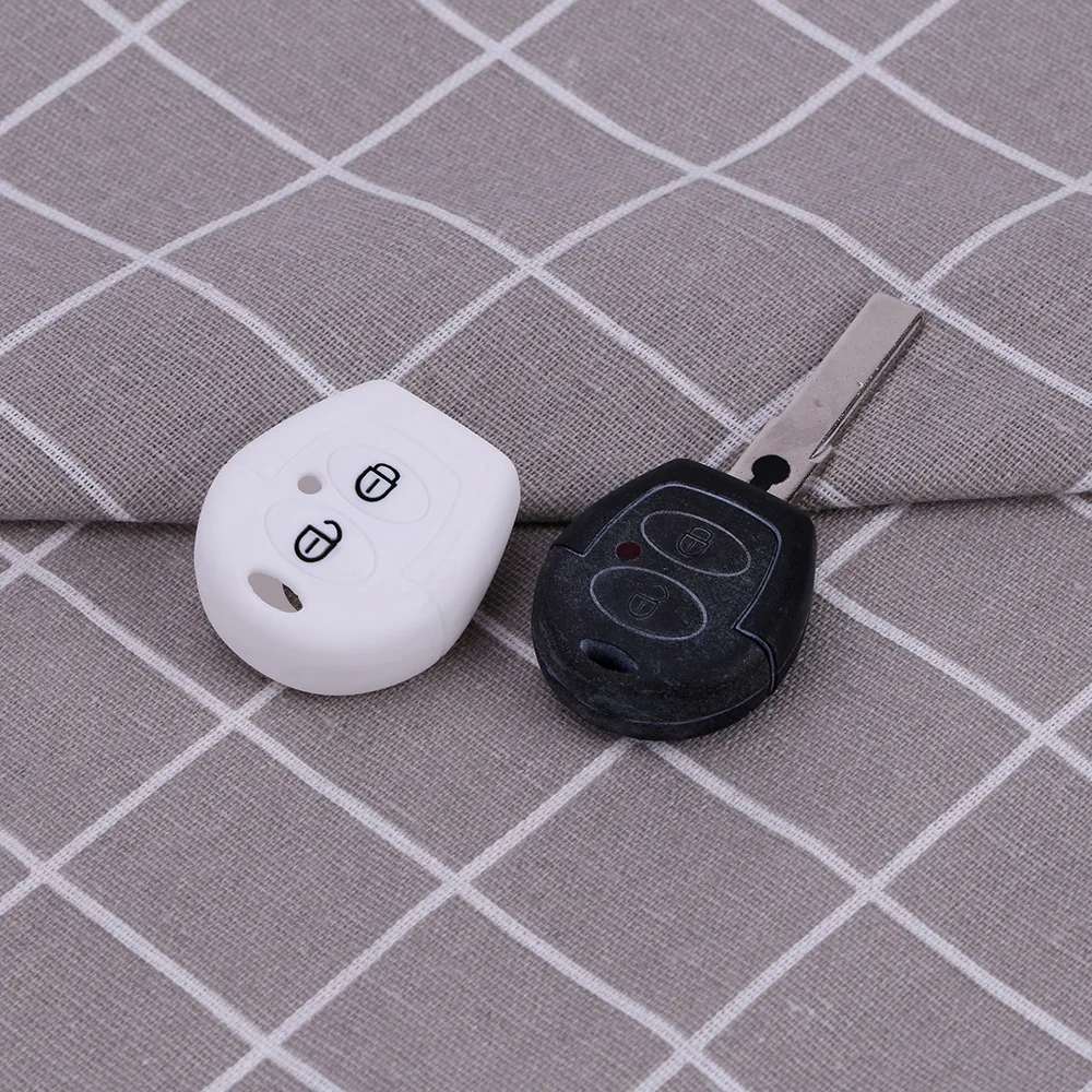 Key Case Cover Key Case Car Key Shell Silicone Key Case Cover For Seat Ibiza Leon Toledo Mii Altea Cordoba Arosa Alhambra Exeo FR Sharan 2 Button Remote Shell Car 1Pc