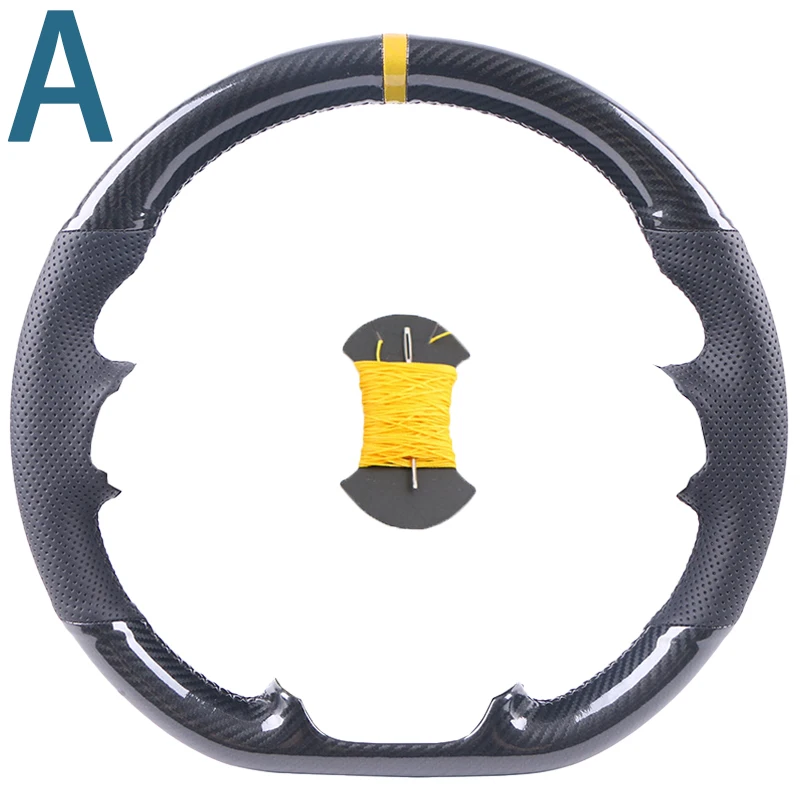 Gloss Carbon Fiber Car Steering Wheel Grip Cover