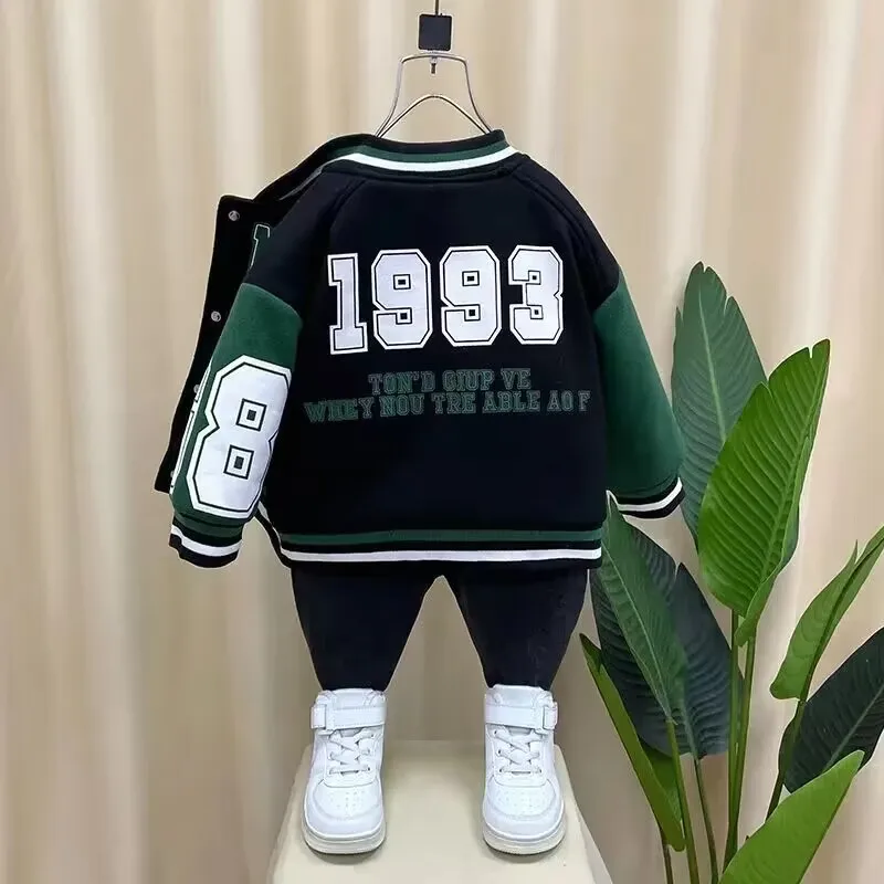 Boys Warm Jacket Autumn and Winter New Children's Cotton Clip Thickened Jacket Kids Baby Baseball