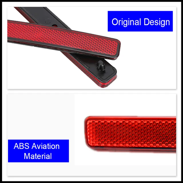 Twowinds - Reflectante Parachoques 7E0945105 Compatible con VW T5, Transporter, Caravelle, Multivan (2003-2011) - Trasero Izquierdo y Derecho - 7E0945106 - Catadióptrico - Reflector Rojo (Set de 2