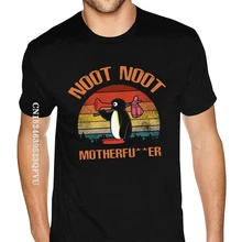 

Vintage Graphic Noot Noot Pingu Shirt Men Make Your Own Gothic Style Anime Tshirt Red HipHop Print Tees Shirts Custom Wholesale