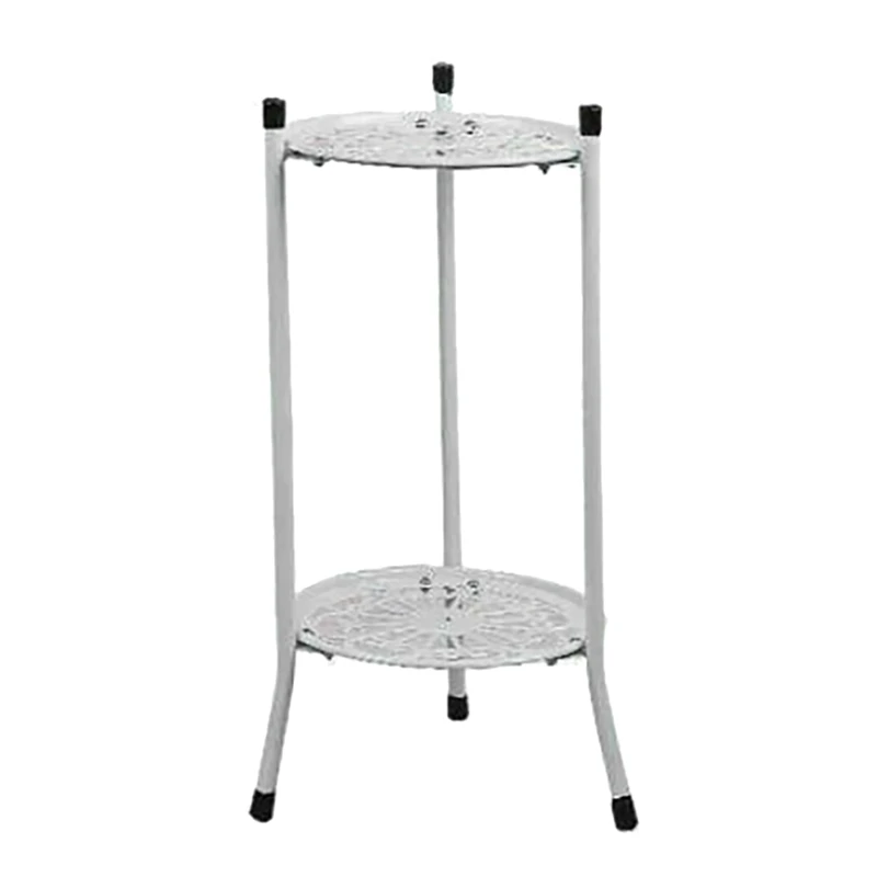 Two-Layer Elegant Metal Plant Stand Shelf Potted Holder Modern Tall Pot Stands for Indoor Outdoor Decor | Мебель