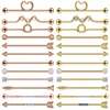 AOEDEJ 14G Rose Gold Color Helix Piercing Earring Industrial Barbell Ring Women Crystal Long Earring Ear Piercing Gift Jewelry 1