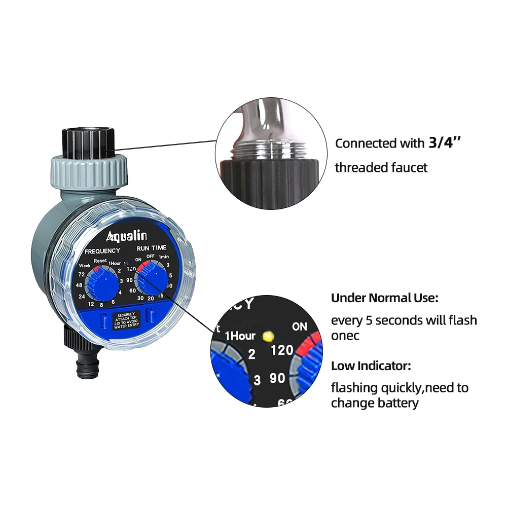 Watering Timer Garden Watering Ball Valve Solenoid Valve Irrigation Controller Home Garden Automatic Watering Electronic