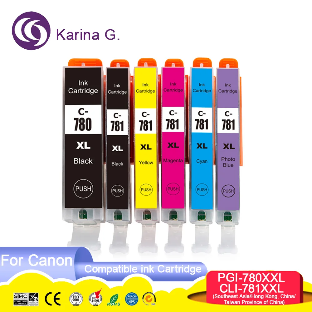 PGI 780 CLI 781 XXL 780XL 781XL PGI780 CLI781 PGI-780 CLI-781 Compatible Ink Car