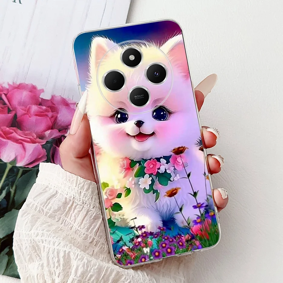 Cute Cat Cartoon Painted Soft Silicone Case - Stylish Back Cover