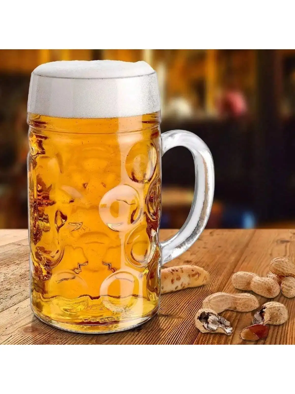 Don Juego De 6 Tarros De Vidrio Para Cerveza.