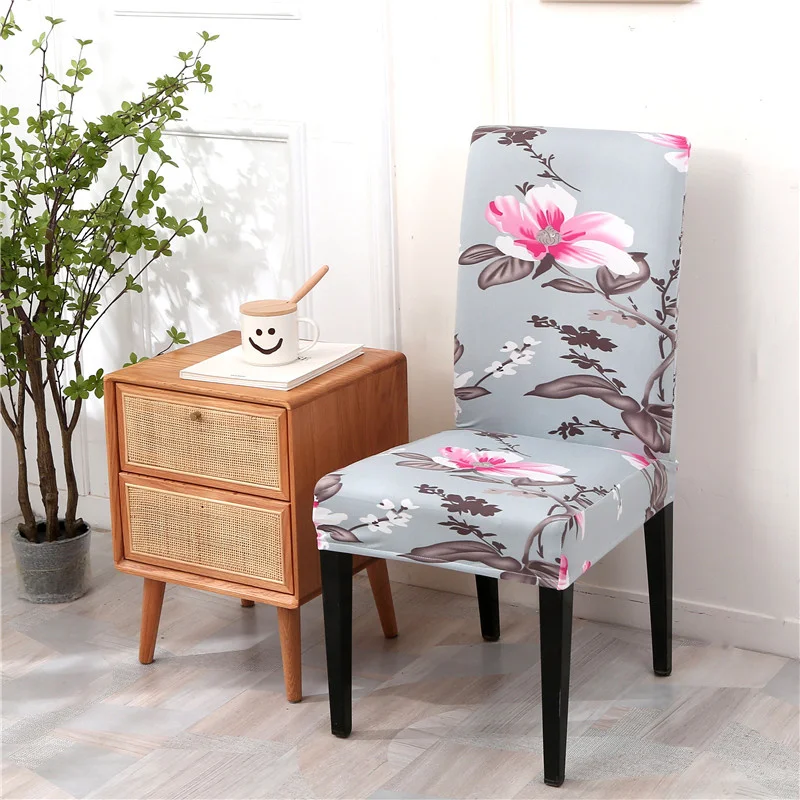 Waterproof Elastic Dining Chair Cover - Protective and Decorative Seat Cover for Kitchen and Restaurant Banquets