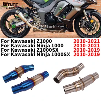 Slip On For Kawasaki Z1000 Z1000 SX Ninja 1000 2010 - 2021 Motorcycle Exhaust Escape Moto modify Middle Link Pipe Muffler Tube