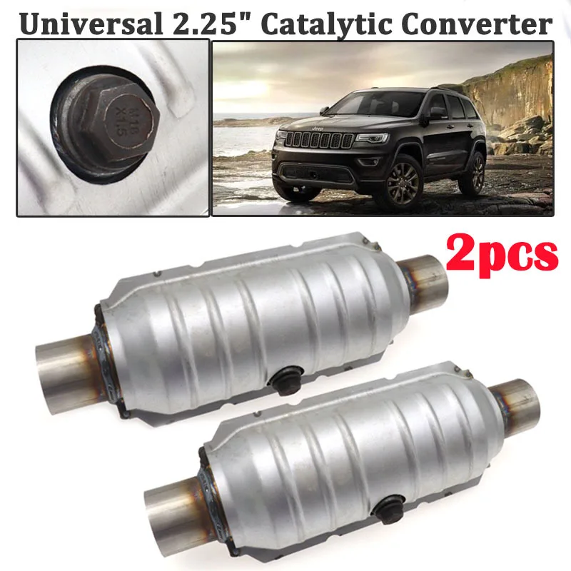 2pcs For Universal Model 2.25inch 400 Cells Universal Catalytic