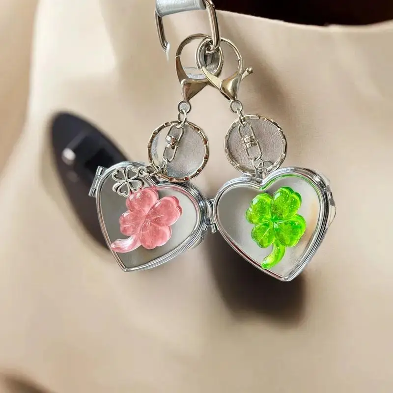 Portachiavi Estetico Y2K – Forme Di Cuore, Farfalla, Orsetto Fragola – Argento XL, Regalo Per Donne - 3