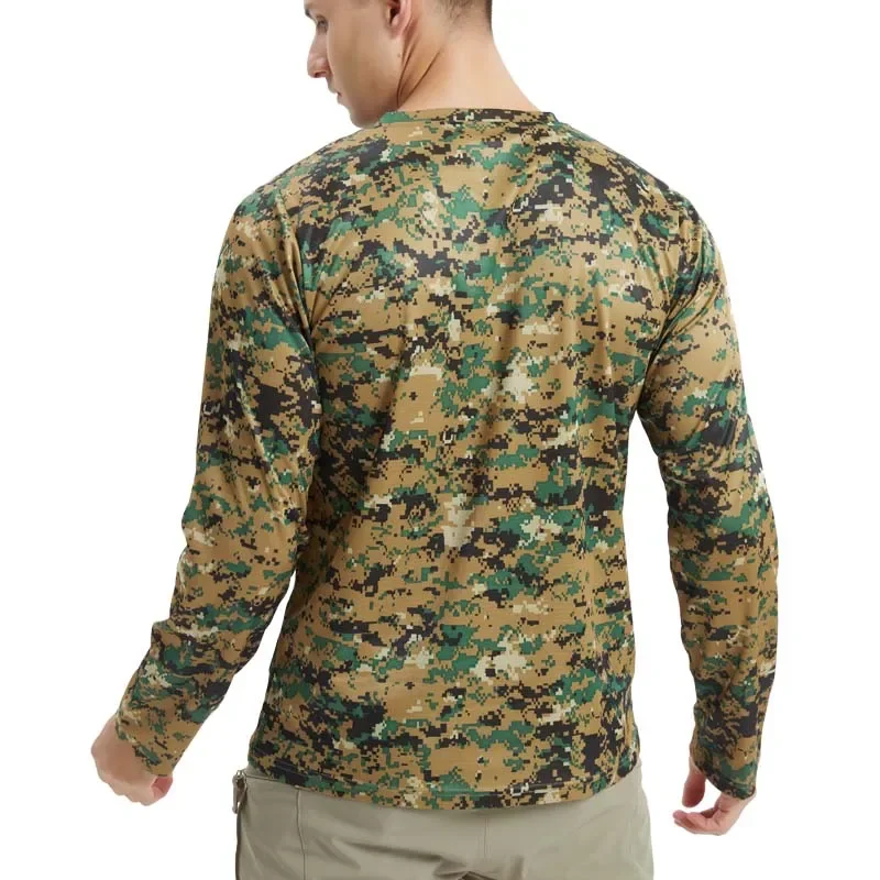 Tactical Shirt Men Clothing Tops Outdoor Camo Hunting Clothes Camping Casual Long Sleeves Shirts Breathable 6