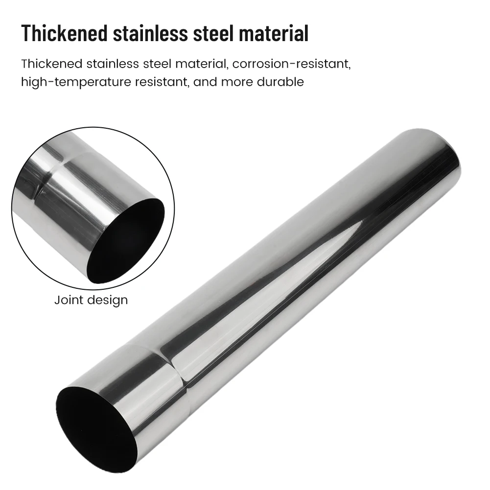 

1pc 2.3in Straight Stainless Steel Stove Pipe Chimney Flue Liner 20-40cm Gas Water Heater Replacement Exhaust Pipe