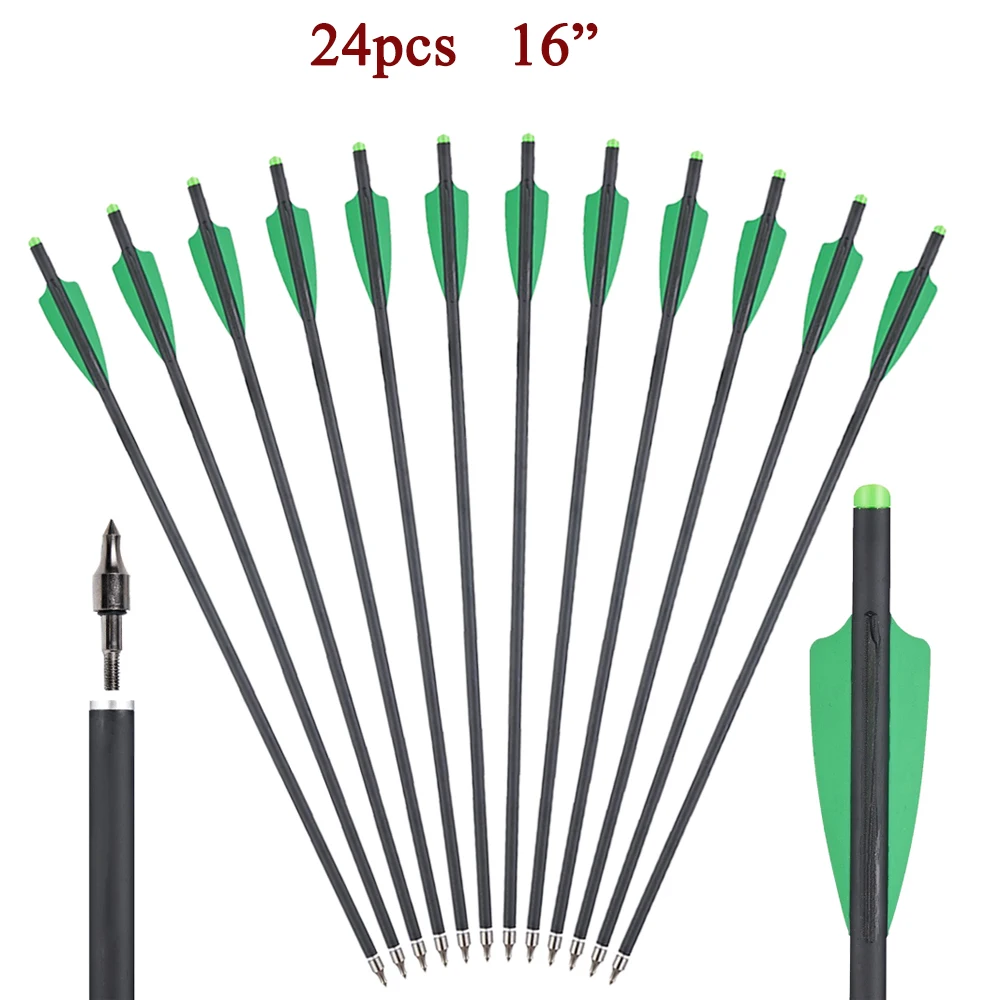 Premium Carbon Arrows for Bow Hunting and Practice - 16 Length, Multiple Quantity Options