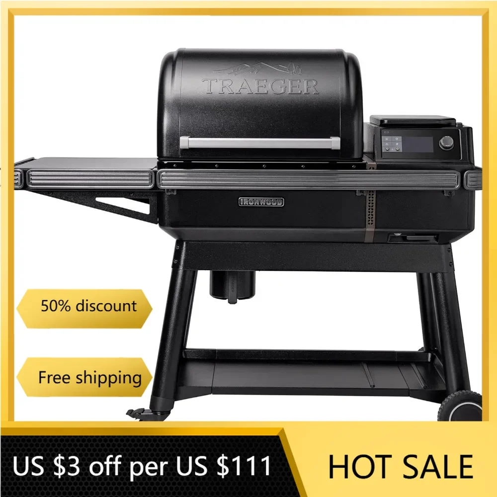 Grills Ironwood Electric Wood Pellet Grill and Smoker with WiFi and App Connectivity,BBQ Grills
