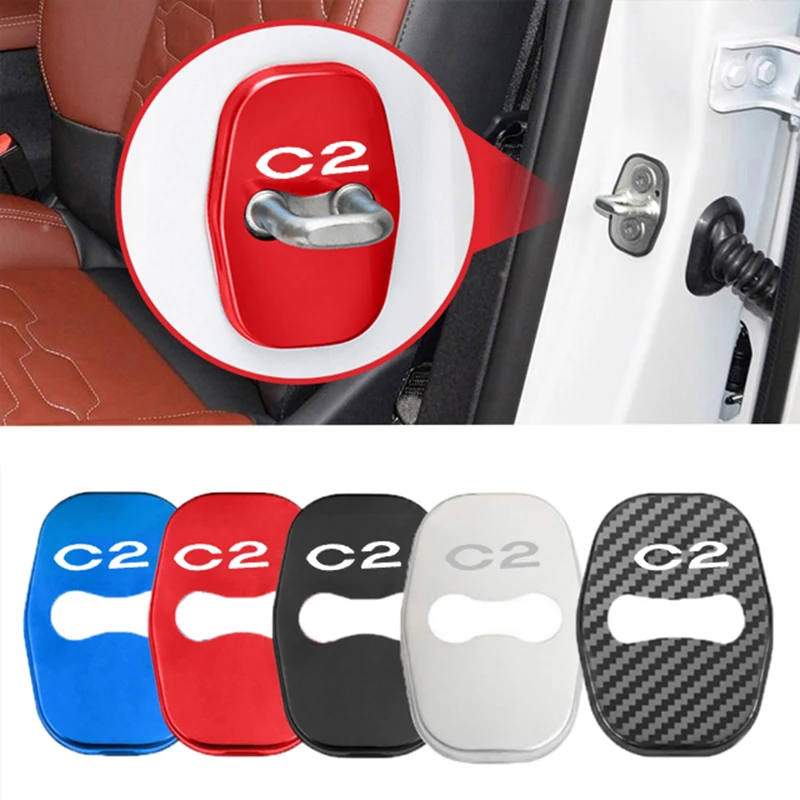 

4 шт., защитный чехол для автомобильного дверного замка Citroen C2