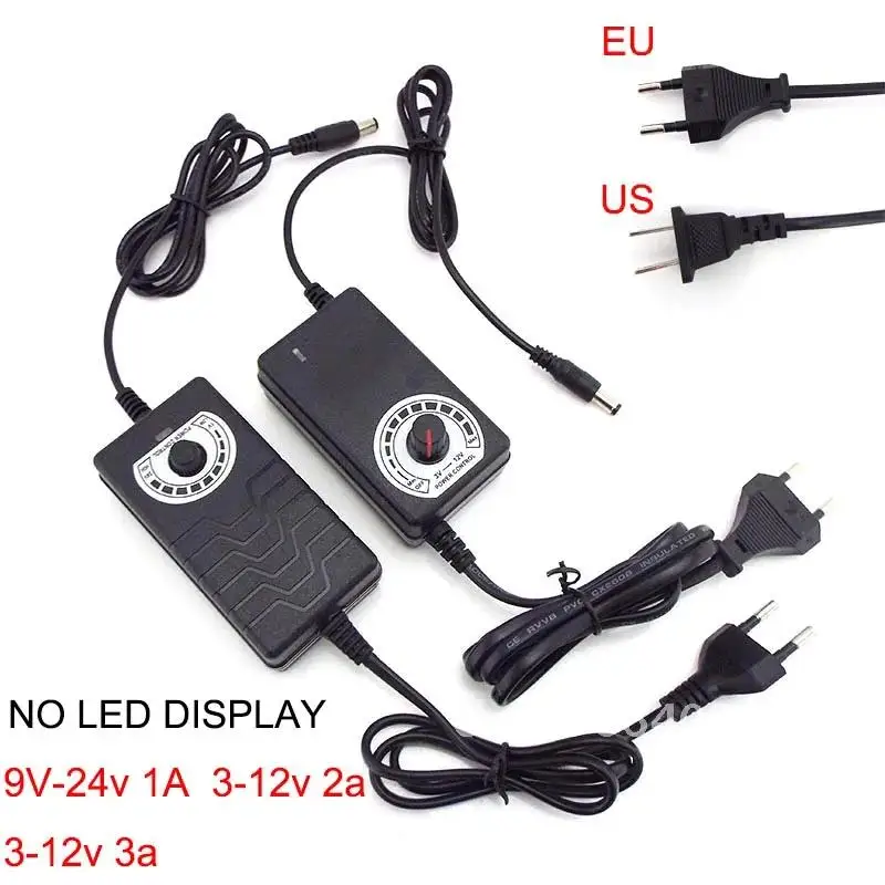 

Adapter Power Supply 220V AC To 12V DC Adjustable 3V 5V 6V 9V 12V 15V 18V 24V 1A 2A 5A 10A Universal Charger LED Display