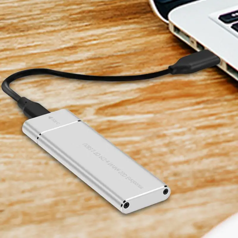 NVMe M2 SSD Enclosure External Case PCIE 10Gbps USB 3.1 Gen2 USB C Adapter Aluminum Box M.2 NVMe Case