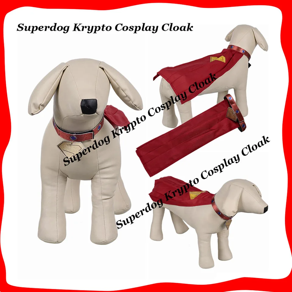 Small Dog Superdog Krypto Cosplay Red Cloak 2025 Fantasy Movie Superhero  Costume Disfraz Accessories Halloween Puppy Pet Outfits - AliExpress