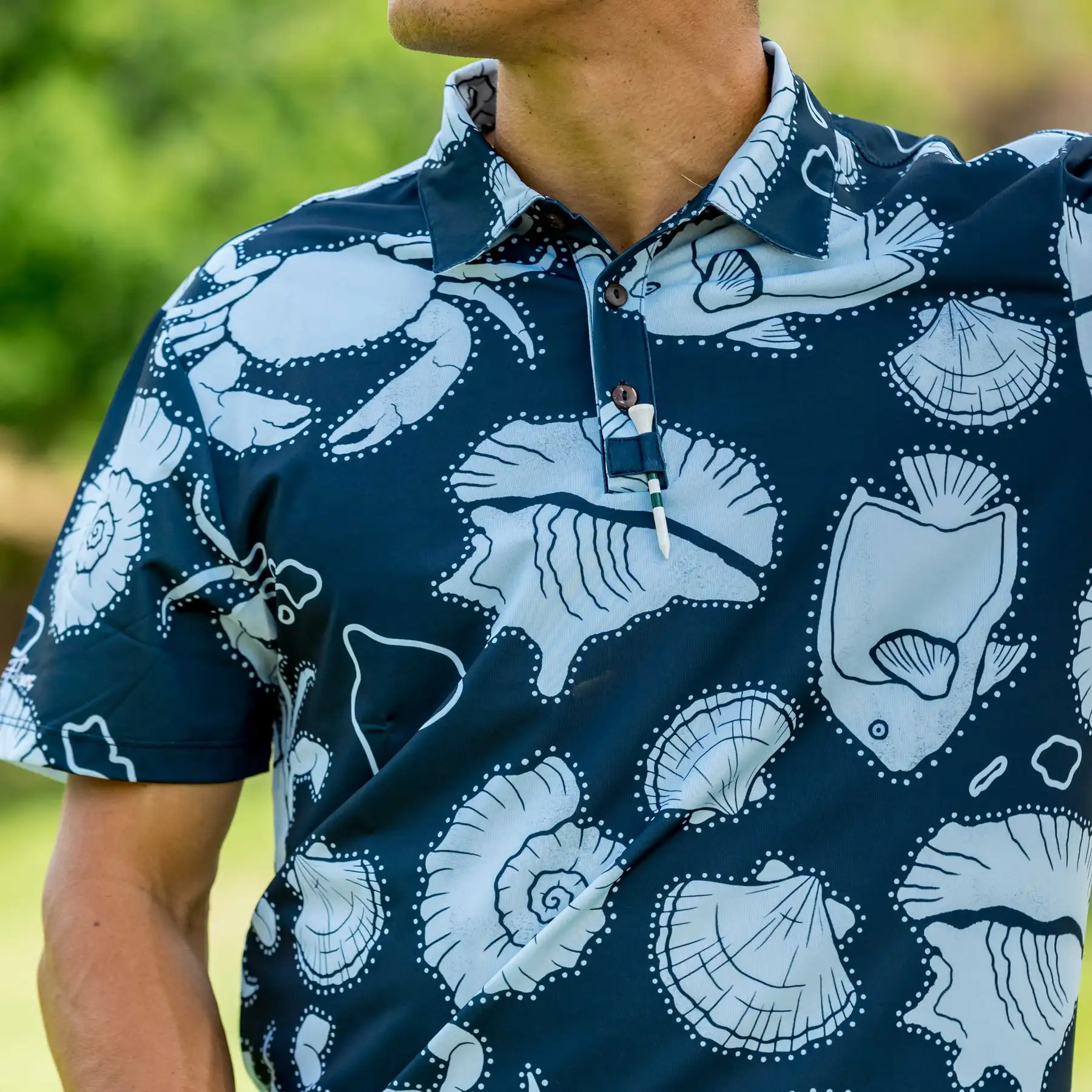Mens Personality Summer Fashion Sport Short Sleeve Casual Lapel Polo Shirt Men Print Polyester Quick Drying Polo Shirt Top 4
