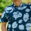 Mens Personality Summer Fashion Sport Short Sleeve Casual Lapel Polo Shirt Men Print Polyester Quick Drying Polo Shirt Top 4
