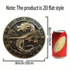 Wooden Wall Clock with Dragon Pattern: A Stylish Time - piece for Home or Office, Runs on AA Batteries 2