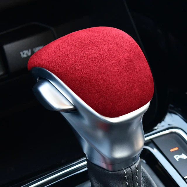 Red Black Alcantara Suede Car Gear Shift Knob Cover Handle Sticker Interior  Trim For KIA K3 Sportage KX1 - AliExpress