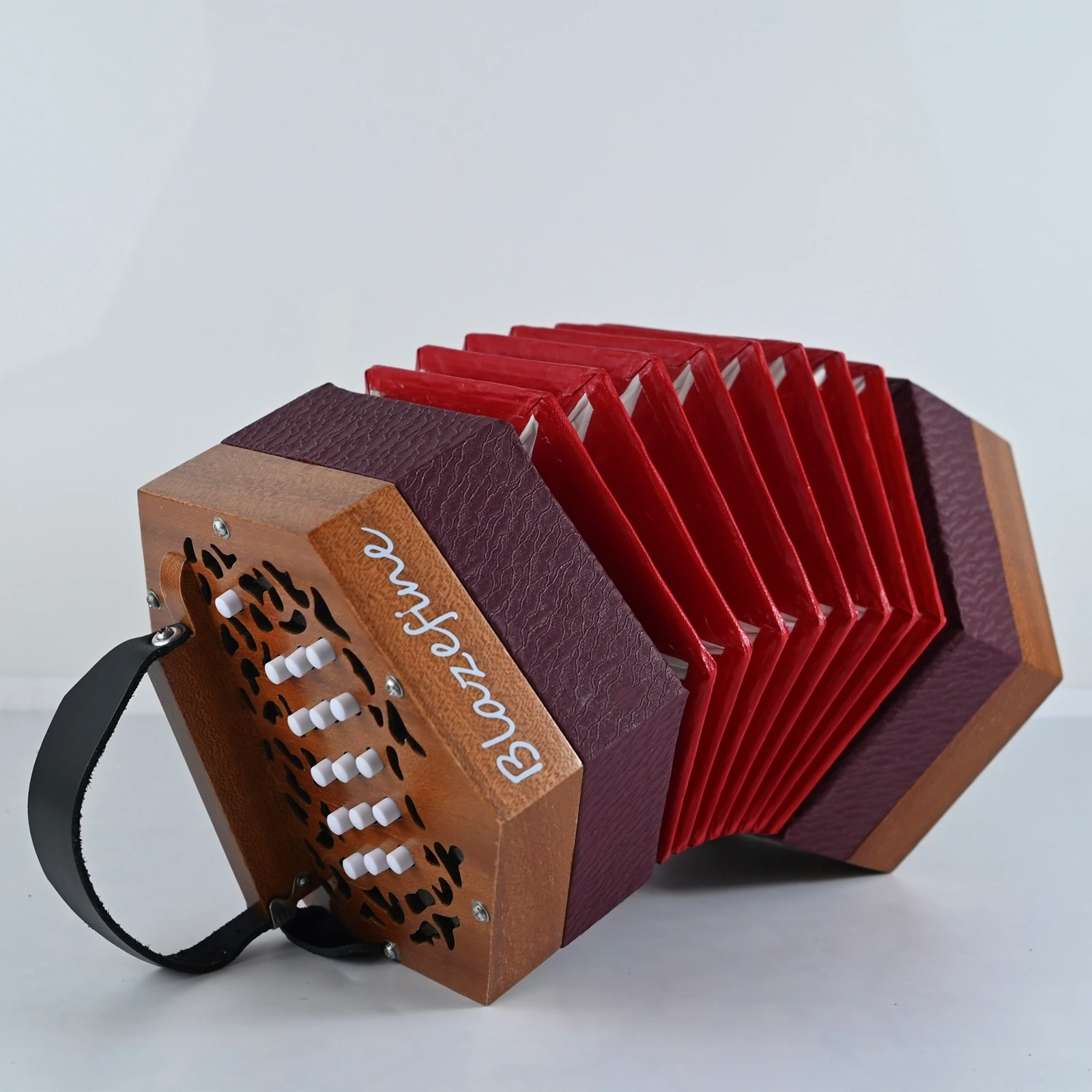 Blazefine Anglo Concertina ,Different Note On Pull And Push,Adult Primary Professional Playing Hexagon Accordion